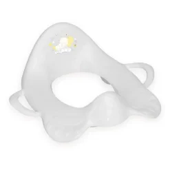 Toilettenaufsatz Toilettensitz mit Griffe Spritzschutz ergonomische Form weiß ^ Lorelli Online
