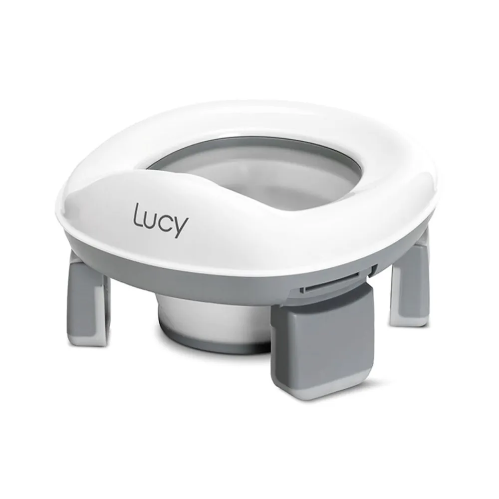 Töpfchen Lucy 2 in 1 faltbar Toilettensitz Einwegbeutel Spritzschutz ^ Lorelli