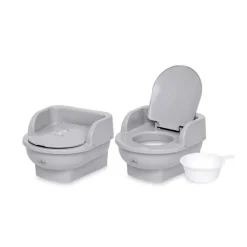 Töpfchen Throne Handauflage, beweglicher Deckel herausnehmbarer Behälter hellgrau ^ Lorelli Discount