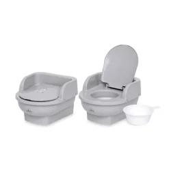 Töpfchen Throne Handauflage, beweglicher Deckel herausnehmbarer Behälter hellgrau ^ Lorelli Discount