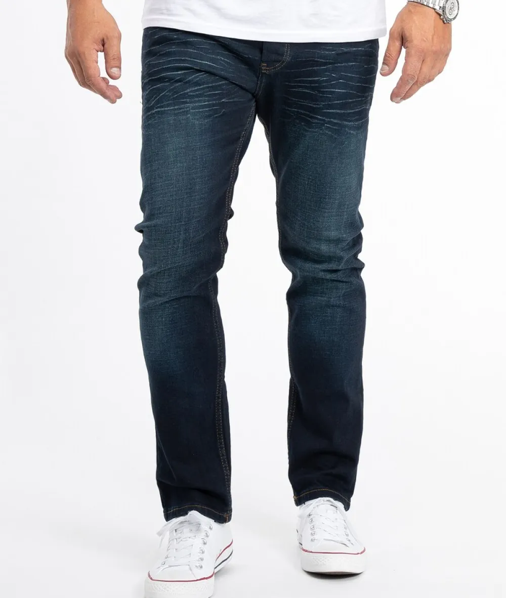 Lorenzo Loren Jeans Straight Cut Dunkelblau Online