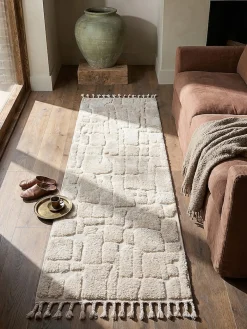 Läufer geometrisch Creme 80 x 300 cm - MARA | ^ KADIMA DESIGN Sale