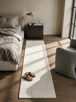 Läufer kariert Elfenbein 60 x 230 cm - DEBEN | ^ KADIMA DESIGN
