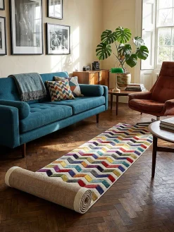 KADIMA DESIGN Läufer maschinengewebt Bunt 66 x 230 cm - MEON |