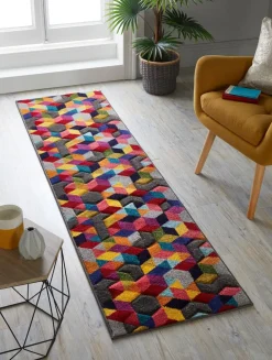Läufer strapazierfähig Bunt 66 x 230 cm - MEON | ^ KADIMA DESIGN Clearance