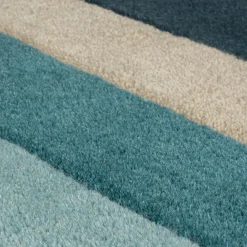 KADIMA DESIGN Läufer Wolle Türkis 66 x 300 cm - HALLEIN | Multi Clearance