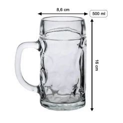 LUXENTU Bierkrug mit Gravur Legende seit 80 Jahren 0,5 Liter transparent Hot