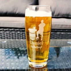 LUXENTU Willi Becher Bierglas mit Gravur 60. Jubiläum 0,5 l transparent Discount