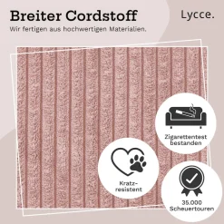 2er Set Kissenbezug aus trendigem Cordstoff (40 x 40 cm) ^ Lycce Clearance