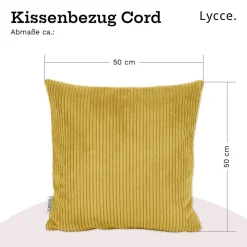 Kissenbezug aus trendigem Cordstoff (50 x 50 cm) ^ Lycce Best
