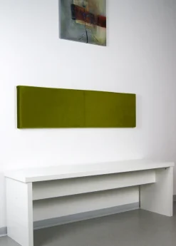 Lycce L Wandkissen Wandpolster mit Montage-Set, Samt FRESH, 1,15m senf Discount