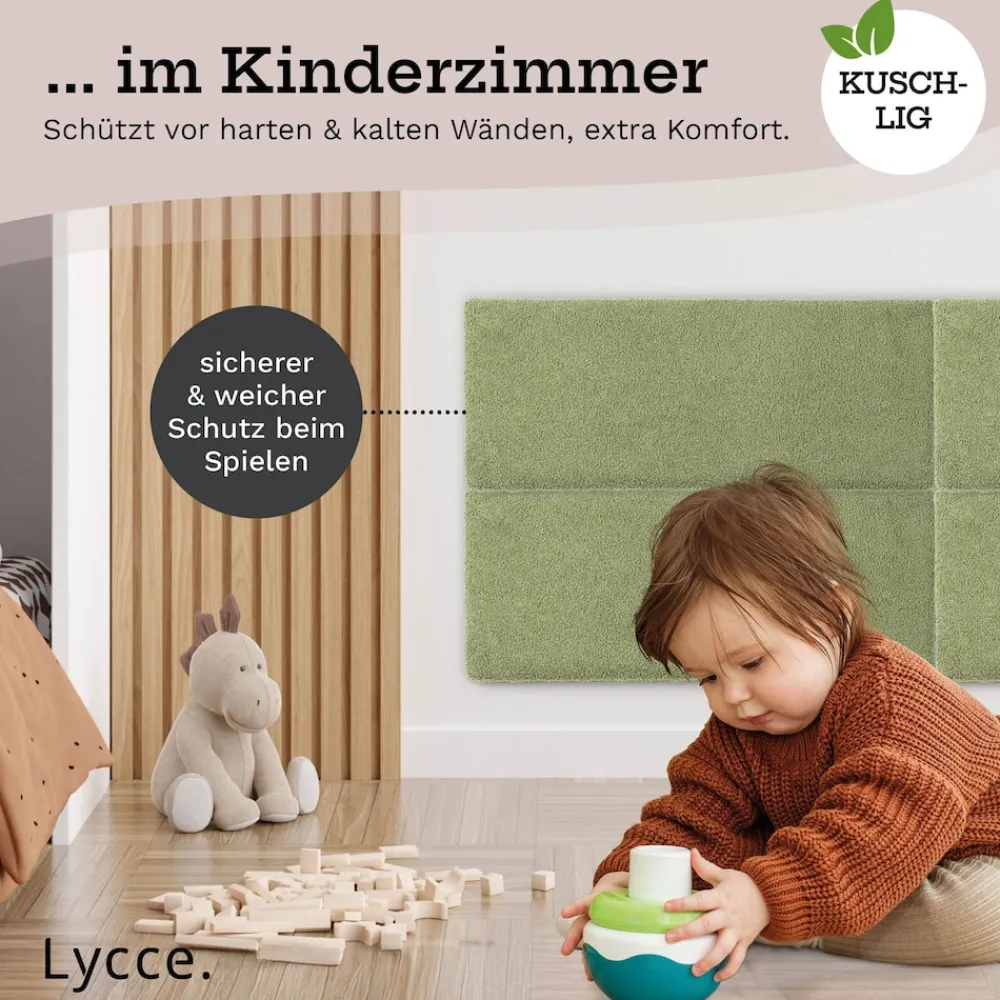 Wandkissen Bouclé – Wandpolster Kopfteil Betten & Rückenkissen Sitzbank | komfortabel & stabil | einfache Montage | Wandpaneele gepolstert | Schlafzimmer & Wohnzimmer | Bouclé ^ Lycce Sale