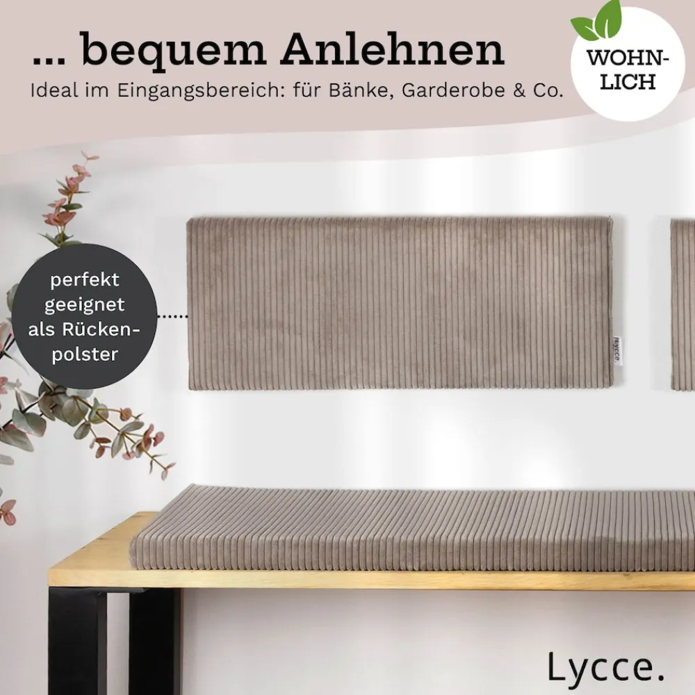 Lycce Wandkissen Kunstleder– Wandpolster Kopfteil Betten & Rückenkissen Sitzbank | komfortabel & stabil | einfache Montage | Wandpaneele gepolstert | Schlafzimmer & Wohnzimmer | Cord taupe Sale