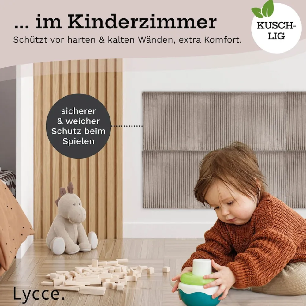Lycce Wandkissen Kunstleder– Wandpolster Kopfteil Betten & Rückenkissen Sitzbank | komfortabel & stabil | einfache Montage | Wandpaneele gepolstert | Schlafzimmer & Wohnzimmer | Cord taupe Sale