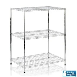 Metallregal Everest | Verchromt | 3 Böden ^ Mammut Discount