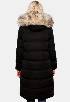 Damen langer Winterjacke Stepp Parka mit abnehmbarer Kapuze Schneesternchen ^ MARIKOO