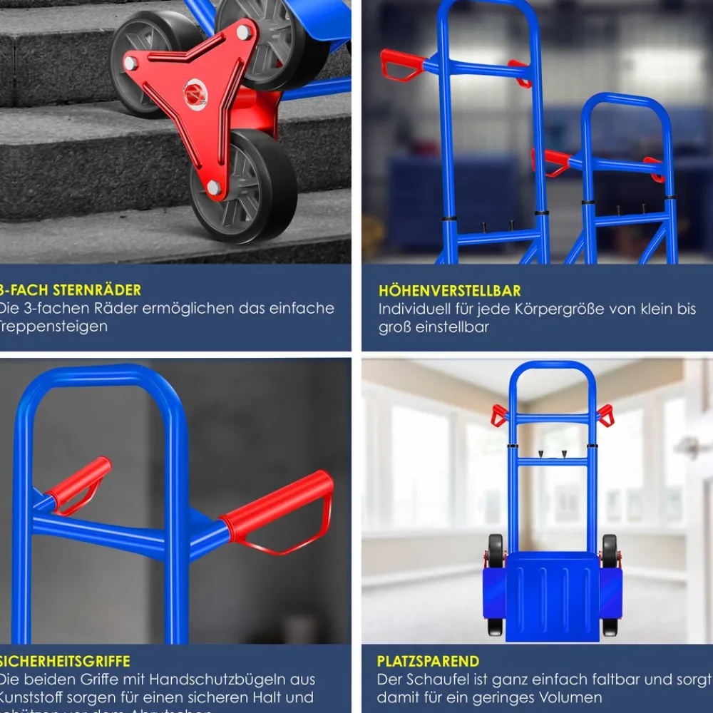 ® Treppenkarre Sackkarre 200kg Transportkarre Treppensteiger Stapelkarre ^ MASKO Sale