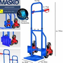 ® Treppenkarre Sackkarre 200kg Transportkarre Treppensteiger Stapelkarre ^ MASKO Sale