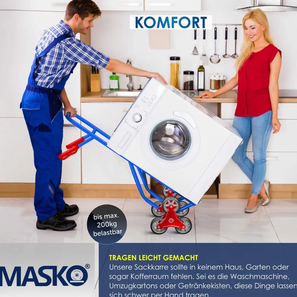 ® Treppenkarre Sackkarre 200kg Transportkarre Treppensteiger Stapelkarre ^ MASKO Sale