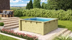 Massivholzpool kdi Schwimmbecken Gartenpool Minipool ^ Karibu Holztechnik Online