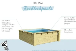 Massivholzpool kdi Schwimmbecken Gartenpool Minipool ^ Karibu Holztechnik Online