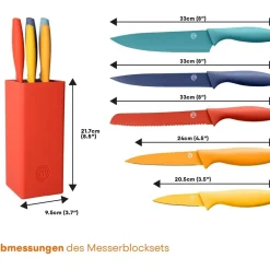 MasterChef 5 pcs Set Knives + Block Vivid EU Hot