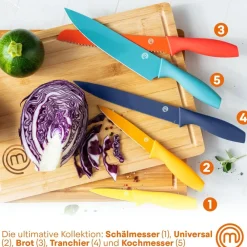 MasterChef 5 pcs Set Knives + Block Vivid EU Hot
