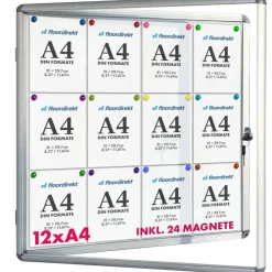 Master of Boards Schaukasten Innen | Premium | 94 x 98 cm | 12 x A4 Hot