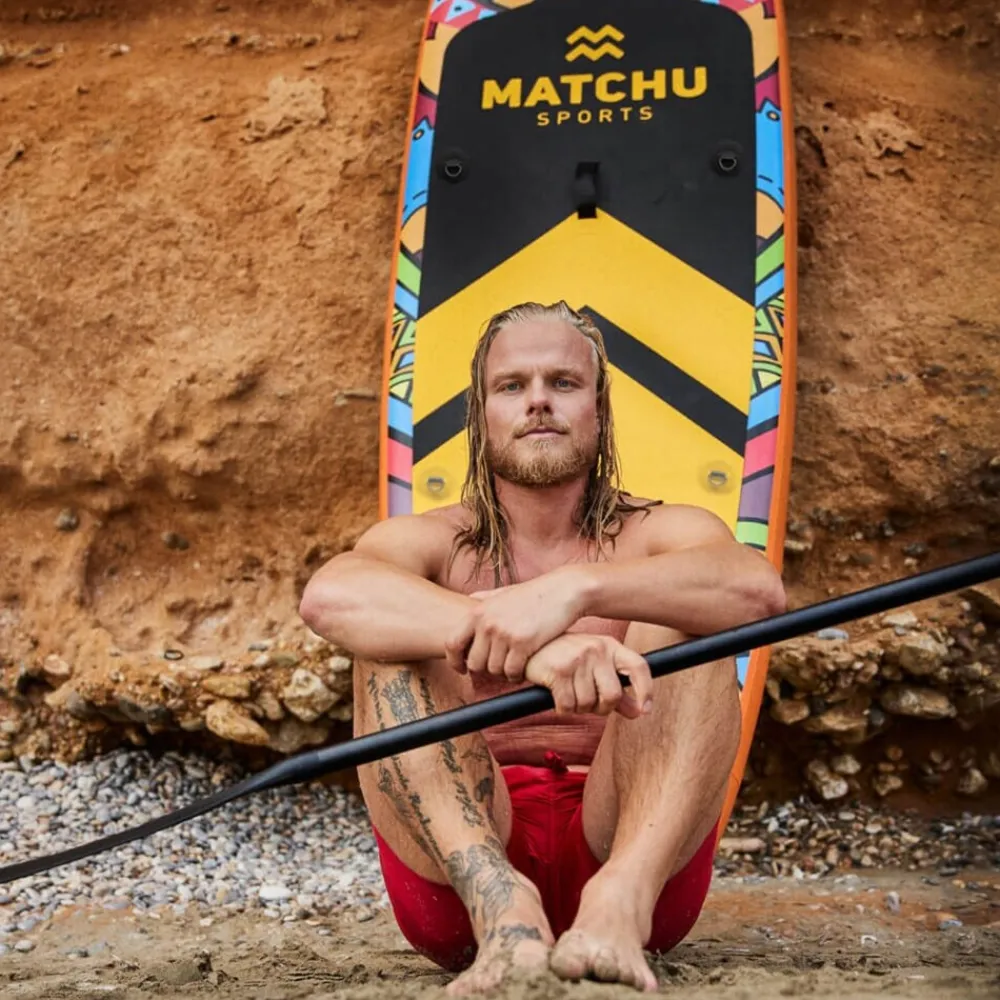 Matchu Sports MATCHU Stand Up Paddle-Board Deluxe Mit Sitzfläche 10''6 - Aufblasbares SUP Board - Komplettset mit Zubehör Clearance