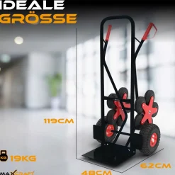 MAXCRAFT Treppenkarre bis 200 kg - 12 Räder in Schwarz Online