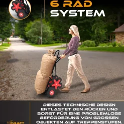 MAXCRAFT Treppenkarre bis 200 kg - 12 Räder in Schwarz Online