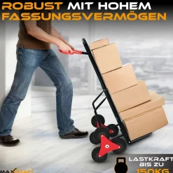 MAXCRAFT Treppenkarre bis 150 kg in Schwarz Outlet