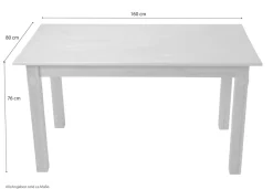 Massivholz-Esstisch 160x80 cm "Bosse" ^ Möbel direkt online New