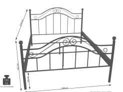 Möbel direkt online Metallbett in 3 Größen Metallbett schwarz, Liegefläche 90x200 cm Outlet