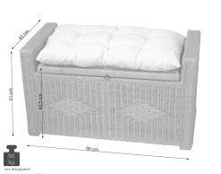 Rattansitztruhe mit Stauraum Cosy braun ^ Möbel direkt online Outlet