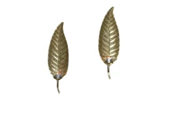 Teelichthalter 2er-Set Leaves goldfarben ^ Möbel direkt online New