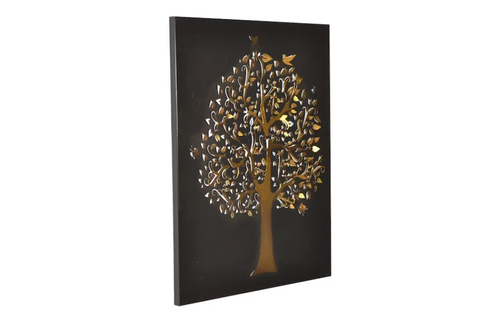 Möbel direkt online Wandbild Baum schwarz/goldfarben Clearance