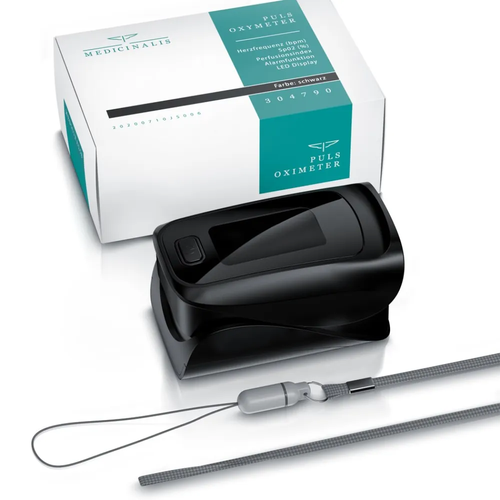Pulsoximeter Finger - SpO2 Pulsmesser - Fingerpulsoximeter - Messung von Puls und Sauerstoffsättigung am Finger - OLED Display ^ Medicinalis Outlet