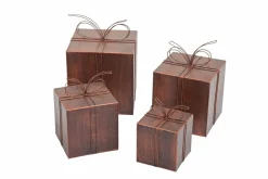 Harms Import Metall-Deko Geschenkpakete, 4er Set Sale