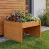 Mähroboter-Garage mit Pflanzkasten -Q17, Unterstand Rasenmäher, Holz MVG-zertifiziert 50x70x80cm ~ natur ^ MCW Discount