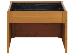 Mähroboter-Garage mit Pflanzkasten -Q17, Unterstand Rasenmäher, Holz MVG-zertifiziert 50x70x80cm ~ natur ^ MCW Discount