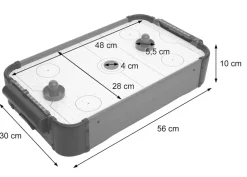 Mini Air Hockey -J10, Tischspiel Lufthockey inklusive Zubehör, Holz 56x30x10cm ^ MCW Outlet