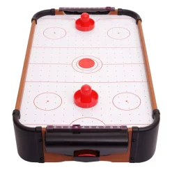Mini Air Hockey -J10, Tischspiel Lufthockey inklusive Zubehör, Holz 56x30x10cm ^ MCW Outlet