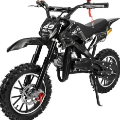Actionbikes Motors Mini-Crossbike Delta, Benzin-Motorrad, Pocketbike, Dirtbike, 49 ccm, bis zu 40 km/h, Scheibenbremsen Schwarz Sale