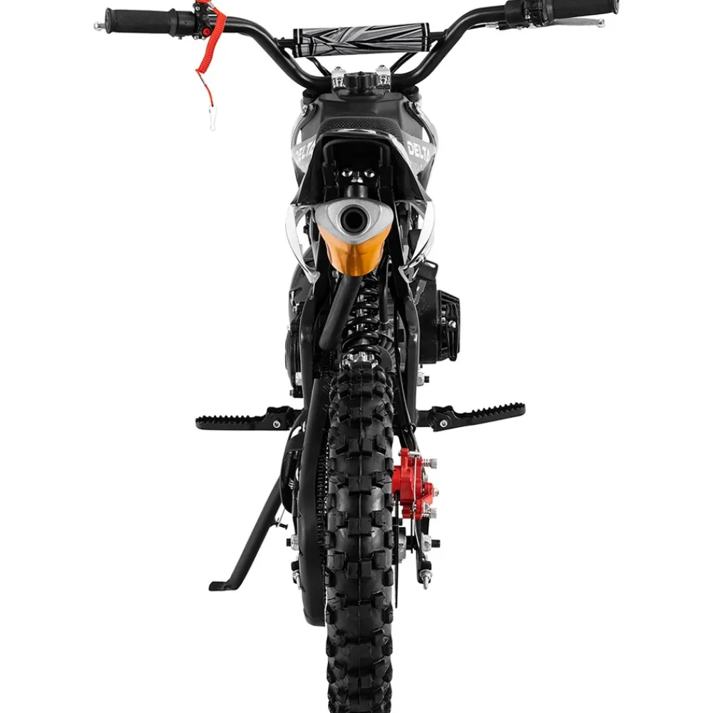 Actionbikes Motors Mini-Crossbike Delta, Benzin-Motorrad, Pocketbike, Dirtbike, 49 ccm, bis zu 40 km/h, Scheibenbremsen Schwarz Sale