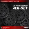 Hantelscheiben HSG75, 4 x 5 kg Hantel-Gewichte, passend für Ø 30 mm, Set, Gusseisen ^ Miweba Sports Sale