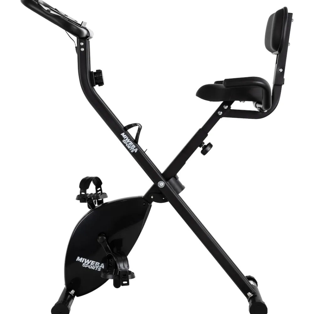 Miweba Sports Indoor-Cycle MX100 PRO mit Rückenlehne und ErgoGrip Griffen, klappbar (Pro, Schwarz/Grau) Online