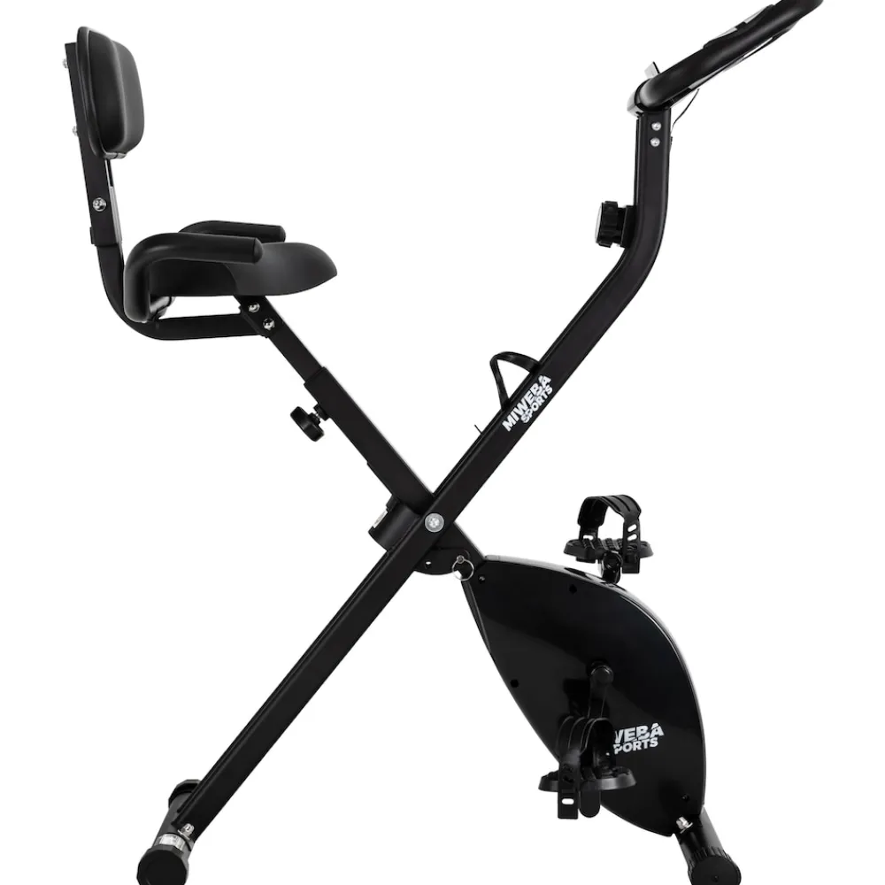Miweba Sports Indoor-Cycle MX100 PRO mit Rückenlehne und ErgoGrip Griffen, klappbar (Pro, Schwarz/Grau) Online