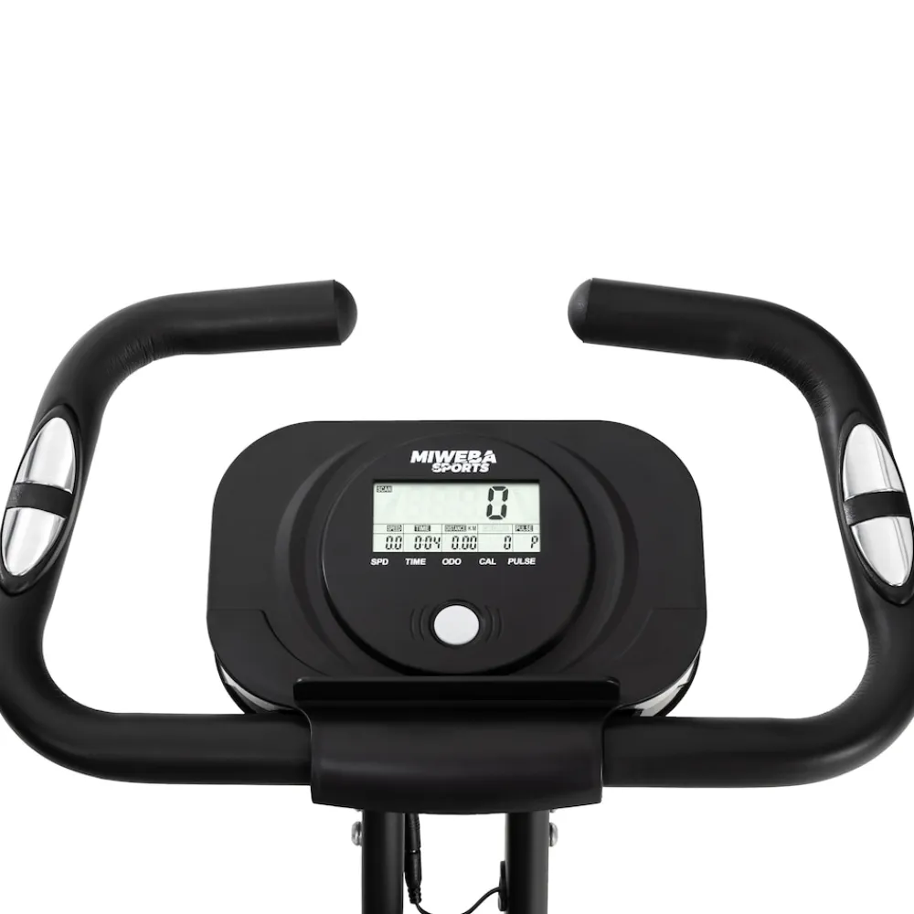Miweba Sports Indoor-Cycle MX100 PRO mit Rückenlehne und ErgoGrip Griffen, klappbar (Pro, Schwarz/Grau) Online