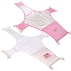 Moni Babywannennetz 8854, Kunststoff Clips, Badewanneneinsatz, ab Geburt weiß rosa Outlet